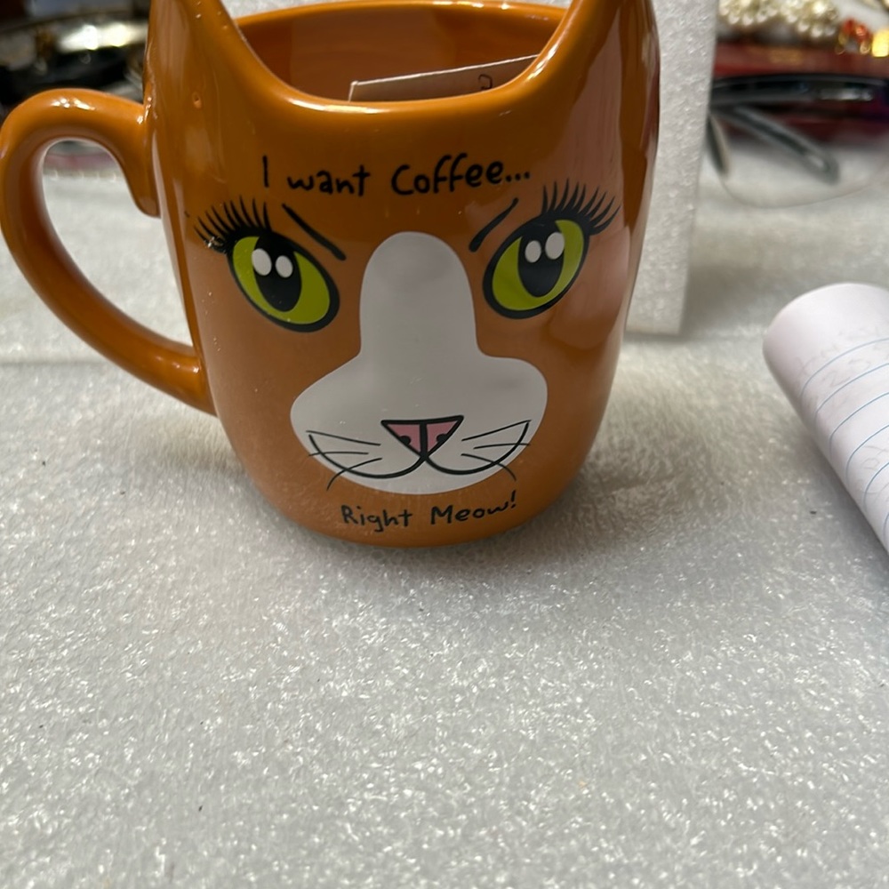 Vintage  meow coffee mug